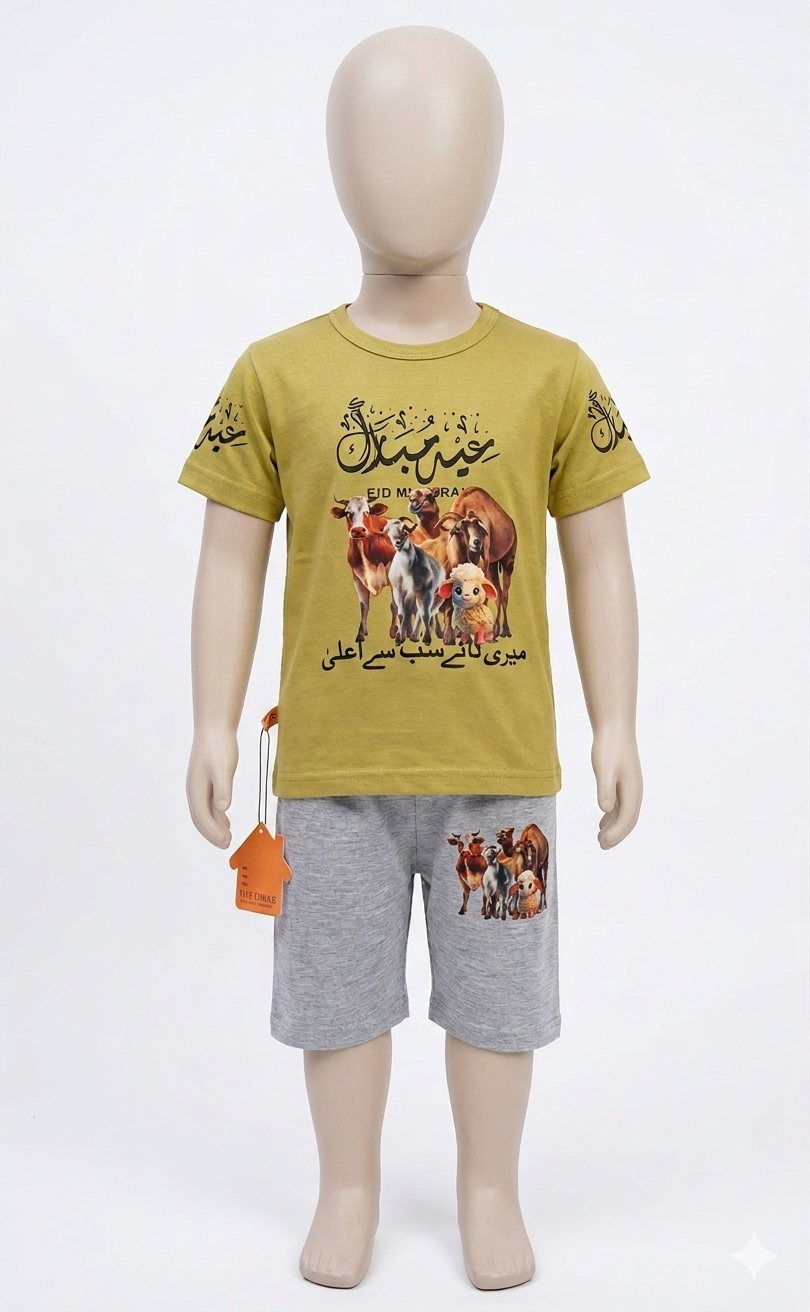 Kids Nicker Shirt & Buniyan Set – Soft Summer Collection for Boys